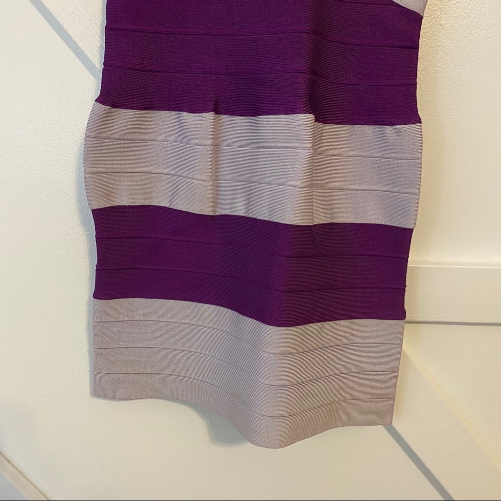 Herve Leger Keit Bandage Mini Dress Purple Sz XS - Picture 4 of 13